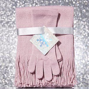 NY & Co 2 Piece Textured Knit Scarf & Gloves NWT